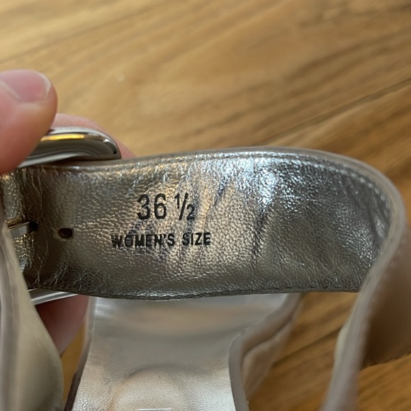 Hogan Gray Suede Leather Wedges Grey 36.5 Heels Shoes - Picture 3 of 9